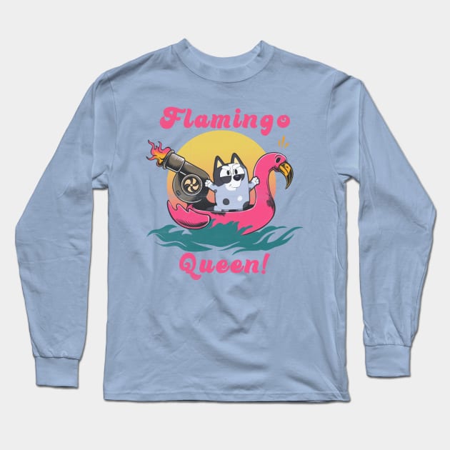 flamingo queen vintage Long Sleeve T-Shirt by BigM89